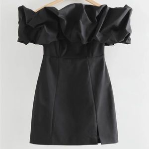 BRAND NEW & other stories ruffle dress black size 4